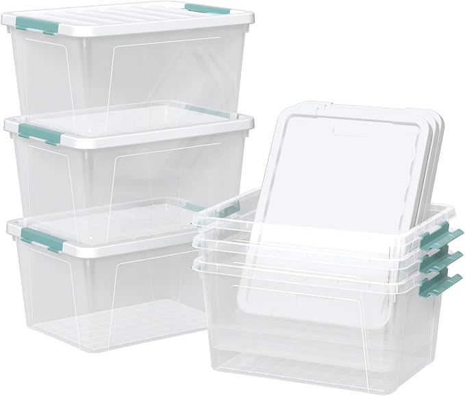 Zopnny 35 Qt. Stackable Plastic Storage Bins - Image 7