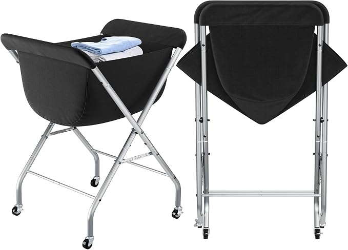 ELYKEN Laundry Cart with Wheels, 33”H Easy Rolling Laundry Hamper with - Field & Grace