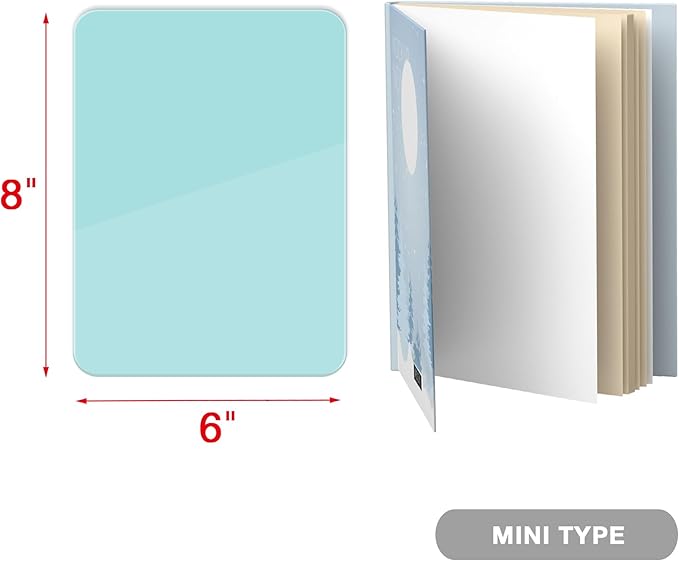 Aqua Blue Mini Desktop Pure Glass Whiteboard, Small Slope Slick Desk Whiteboard - Field & Grace