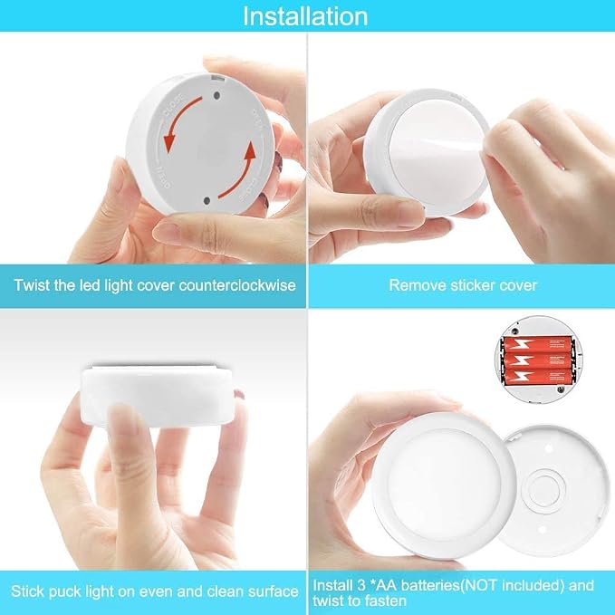 Cadrim Puck Lights, 13 Colors Changeable LED Puck Lightings, Battery Powered - Image 6