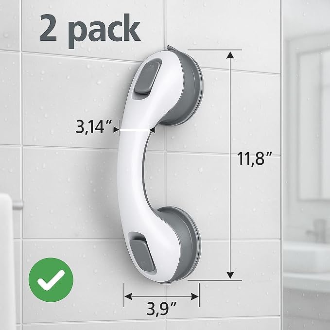 2 Pack Grab Bars for Bathtubs and Showers, Shower Handles for Elderly Seniors - Image 9