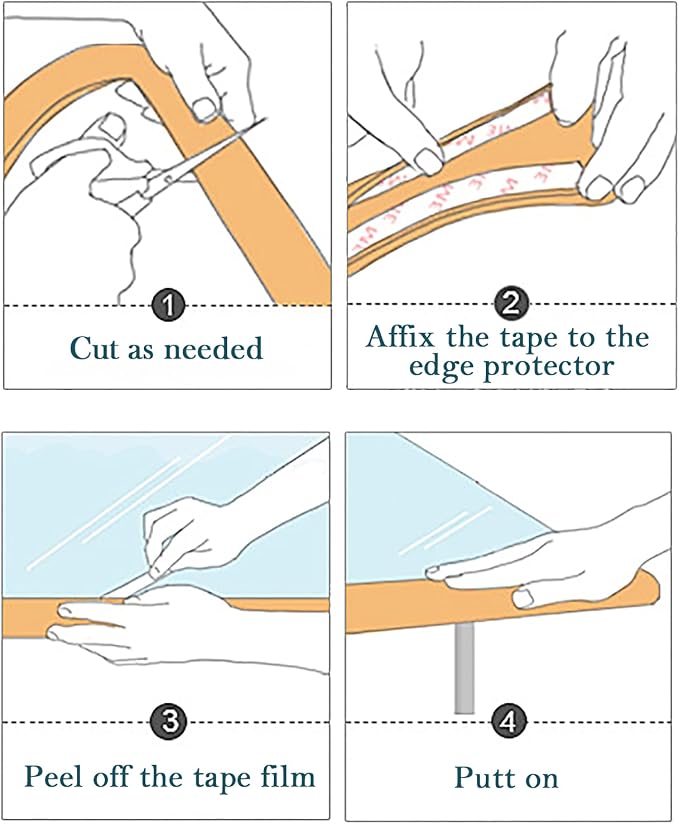 U-Shaped Foam Edge Protectors for Baby Proofing - 2cm Thick Non-Toxic Corner - Image 7