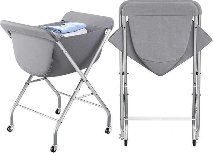 ELYKEN Laundry Cart with Wheels, 33”H Easy Rolling Laundry Hamper with - Field & Grace