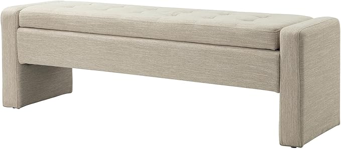 55" Modern Upholstered Storage Bench - Image 9