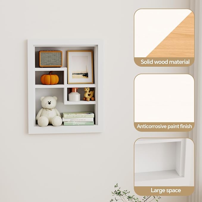 Solid Wood 14 X 18 Recessed Medicine Cabinet, Medicine Cabinet Organizer - Image 7