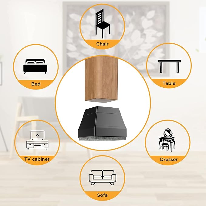 Square Chair Leg Protectors for Hardwood Floors - Image 7
