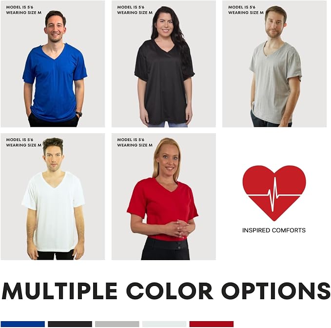 Inspired Comforts Unisex Post Surgery & Rehab V Neck Dual Access Snap Shirt - Image 6