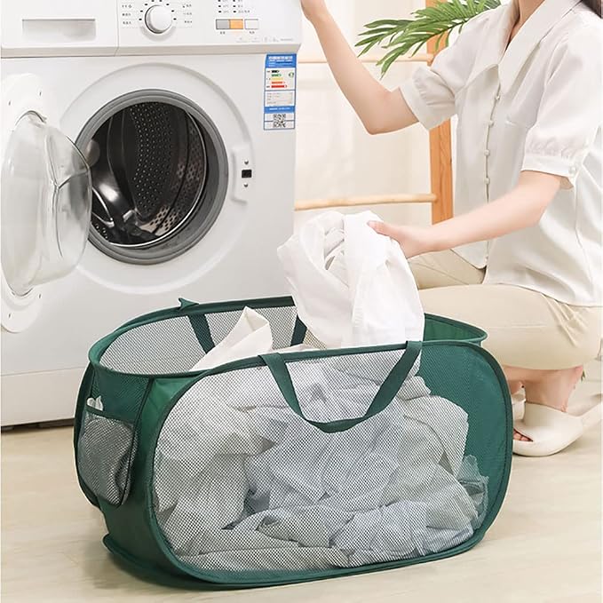 4 Pcs Collapsible Laundry Baskets, Opening Laundry Hamper, Foldable Laundry - Field & Grace