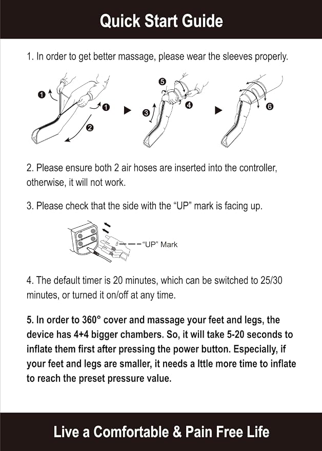 FIT KING Air Compression Leg and Foot Boots Massager - Image 7