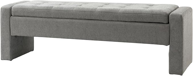 55" Modern Upholstered Storage Bench - Image 9