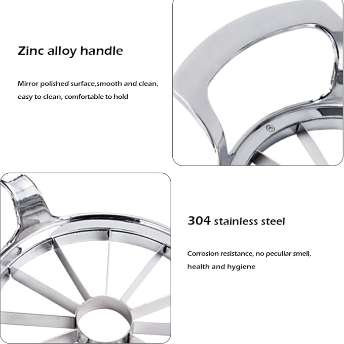 LIIGEMI Apple Slicer, 12-Blade Extra Large Apple Corer, Heavy Duty Stainless - Image 7