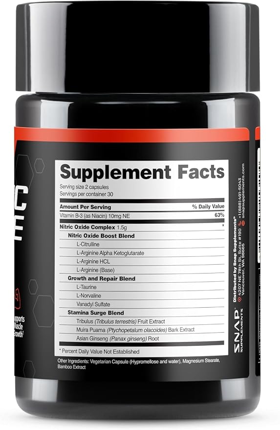 Snap Supplements Nitric Oxide Supplement - Image 9