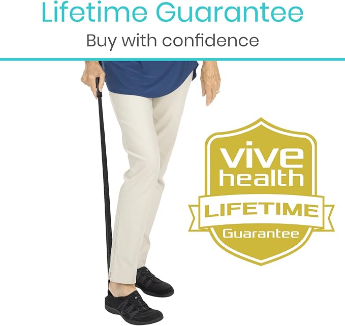 Vive Extra Long Handled Shoe Horn- Metal Shoehorn - Image 9