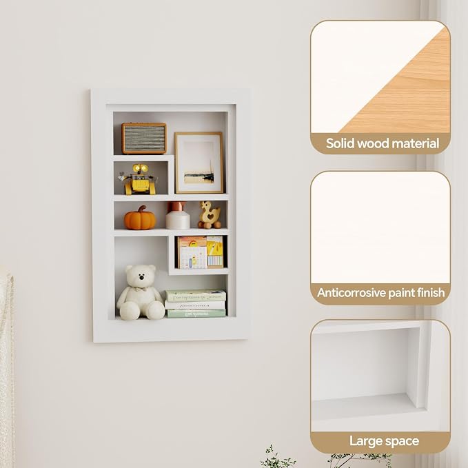 Solid Wood 14 X 24 Recessed Medicine Cabinet, Medicine Cabinet Organizer - Image 7