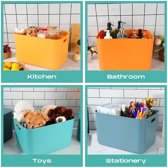 Hoolerry 8 Pieces Colorful Storage Bins - Image 7
