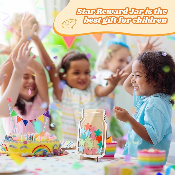Magnetic Reward Jar, Geyrut Star Jar Reward Incentive Jars - Image 7
