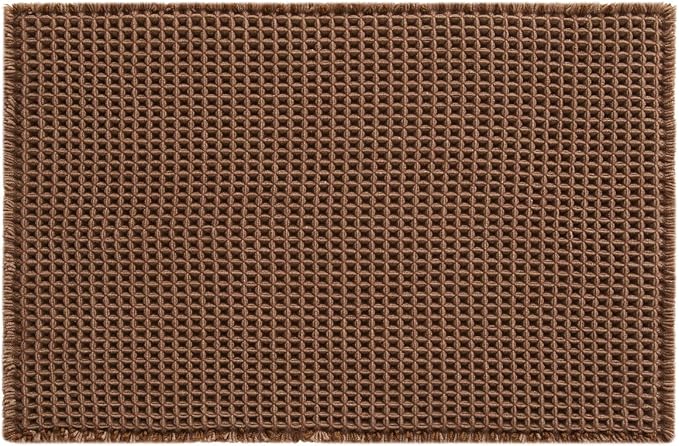 Waffle Bath Mat, Boho Bathroom Rugs Non Slip Washable Super Absorbent Quick Dry - Image 9