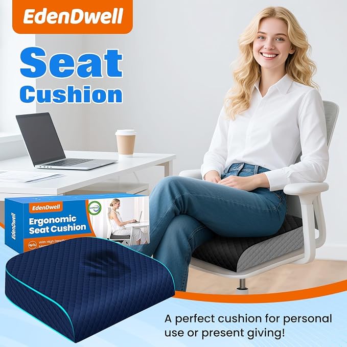 Seat Cushion, Memory Foam Chair Pad, Non-Slip Cushion - Image 7