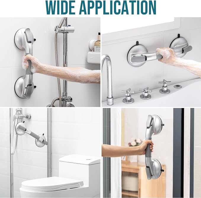 TAILI Grab Bars for Bathtubs and Showers, 2 Pack Shower Handles for Elderly - Image 9