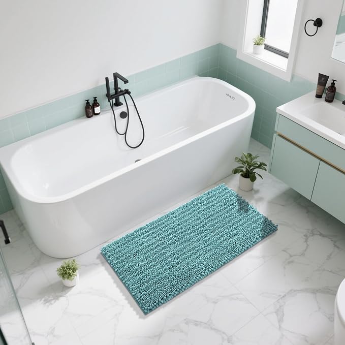 Yimobra Long Bathroom Rugs Non Slip Washable 44x24 Inch - Field & Grace