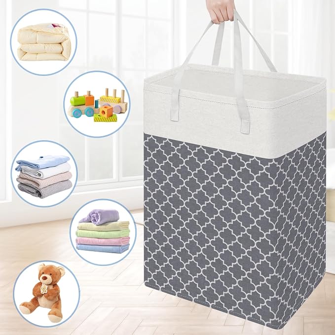 BlissTotes 3-Pack Laundry Basket, Freestanding&Waterproof Laundry Hamper - Image 7