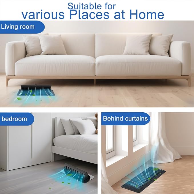 2-in-1 Vent Deflector & Floor Vent Cover, 2 Pack | Tool-Free Install, - Image 6