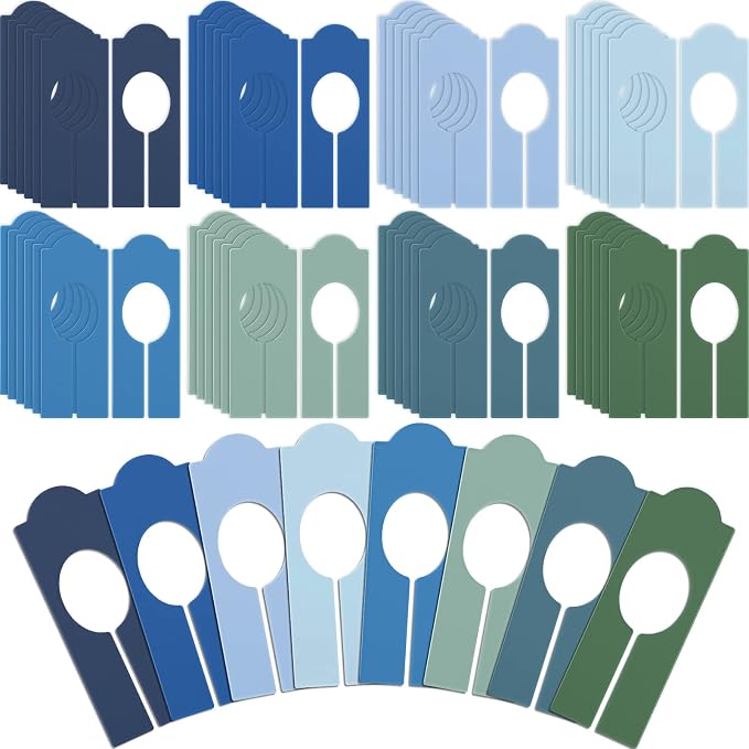 Sintuff 64 Pcs Hanging Closet Size Dividers Clothing Rack Dividers Rectangular - Image 8