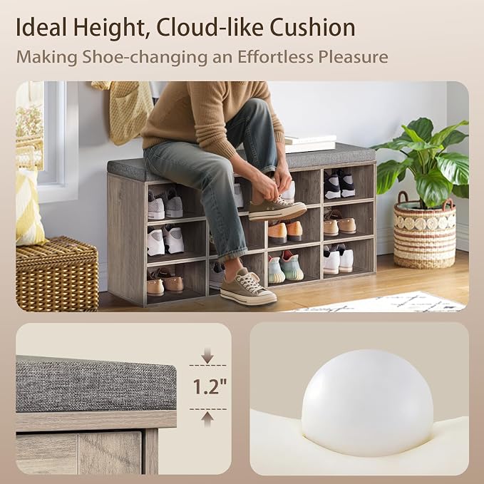DINZI LVJ Shoe Storage Bench - Image 9