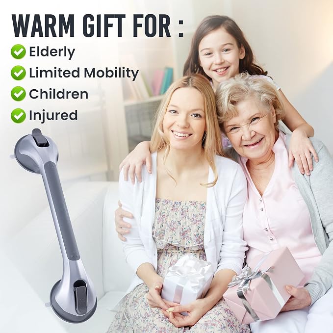 TAILI Shower Grab Bar 2 Pack 16 Inch Suction Grab Bars - Image 8