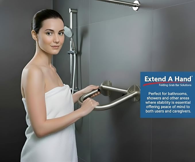 Extend-A-Hand Grab Bar Extension 12"x12"| Heavy-Duty Bathroom Safety Handrail - Image 7