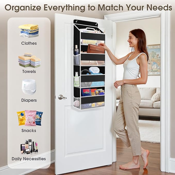 1 Pack Over The Door Organizer, Hanging Storage Organizer - Image 6