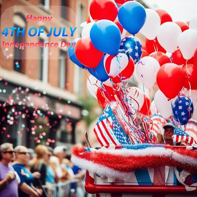 Mysense Patriotic Red White and Blue Body Glitter Stick, 4th of July Accessories - Image 7