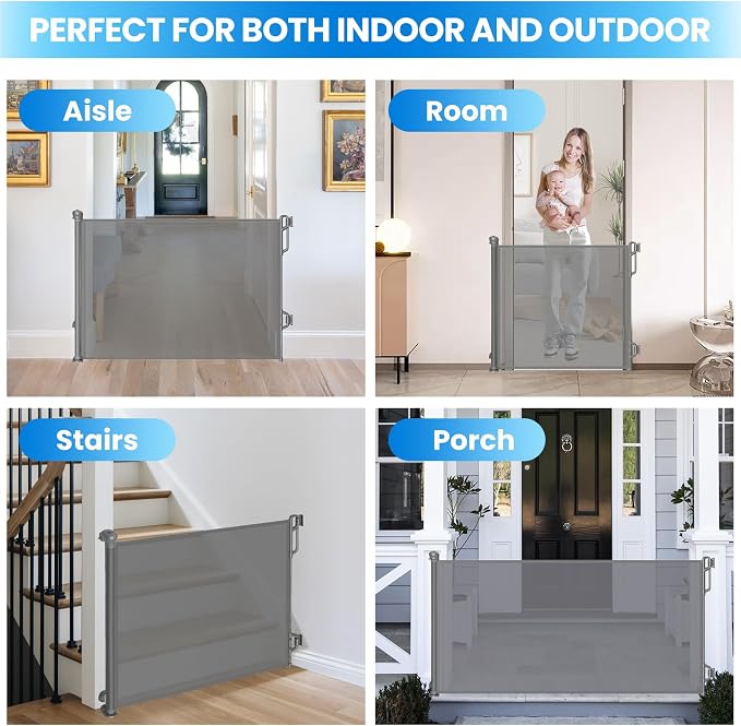 Retractable Baby Gate for Stairs & Doorways - Image 6