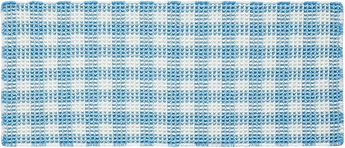 Waffle Runner Rug Bathroom, Long Boho Bathroom Rugs Non Slip Washable Absorbent - Image 9