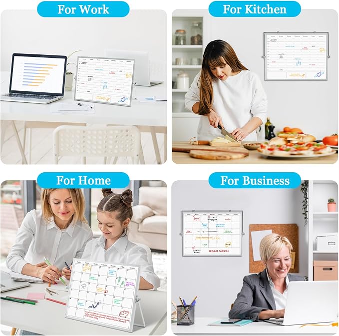 White Board Dry Erase Calendar Planner, Weekly Monthly Magnetic Schedule-Board - Image 6