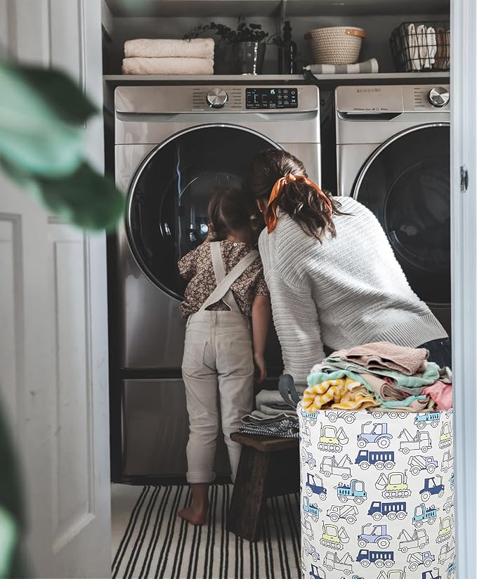 19.7 Inch Round Laundry Clothes Hamper Laundry Basket - Image 8
