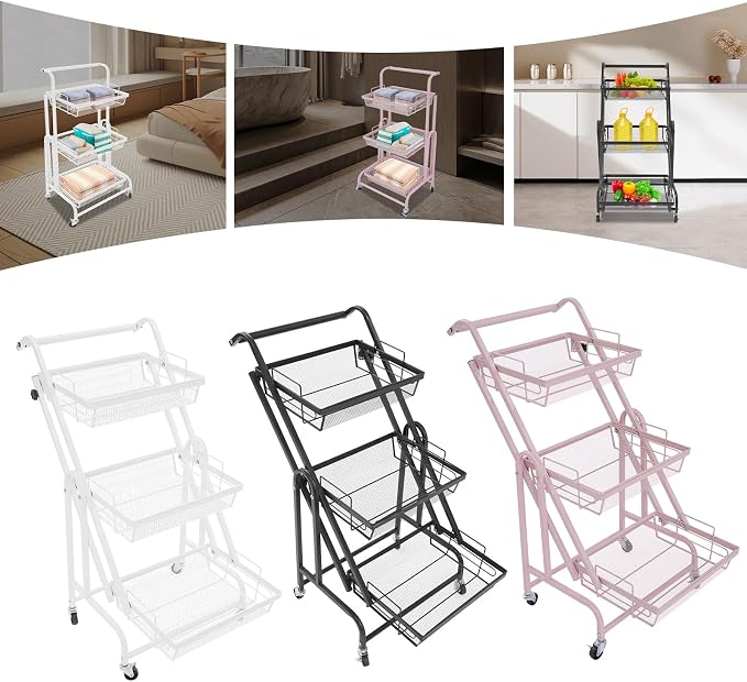 3 Tier Rolling Utility Cart - Image 7