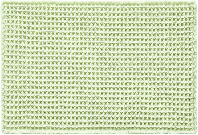 Waffle Bath Mat, Boho Bathroom Rugs Non Slip Washable Super Absorbent Quick Dry - Image 9