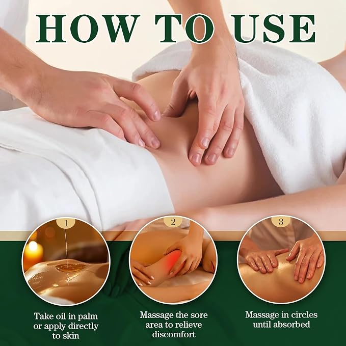 Sore Muscle Massage Oil for Massage Therapy, 8 FL OZ Natural Body Massage Oil - Image 7