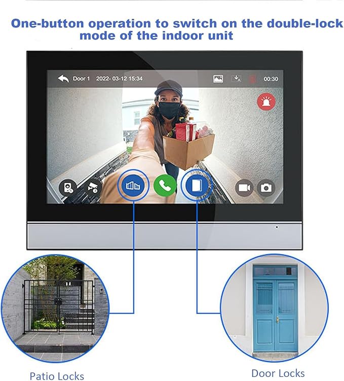 7-Inch Touchscreen Video Doorbell & Indoor Display Set. Wired via 4-Core Cable - Image 8
