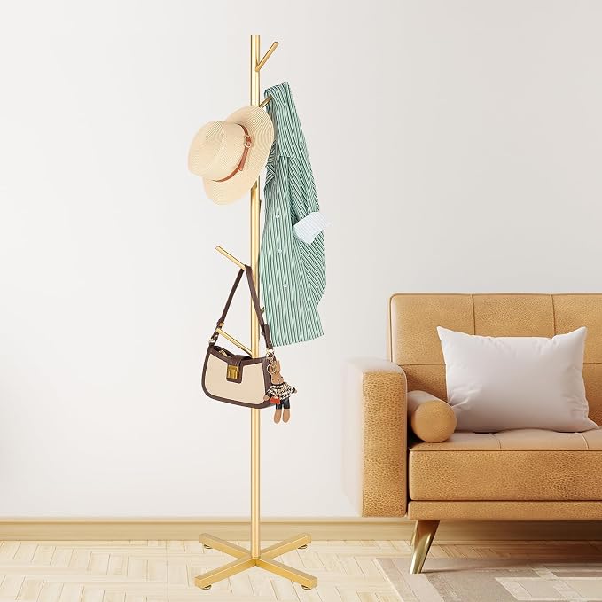 ZOZOE Metal Coat Rack Stand, Modern Coat Rack Freestanding - Image 8