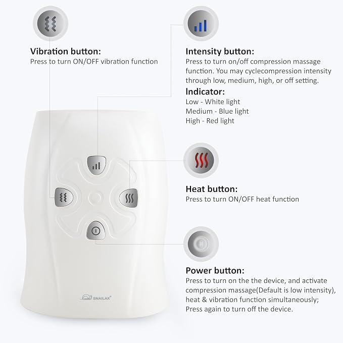 Snailax Hand Massager with Heat and Compression, - Image 9
