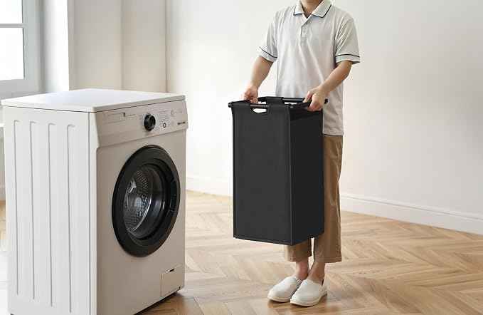 Laundry Hamper with Shelf, Laundry Basket 4 Section, Laundry Sorter with