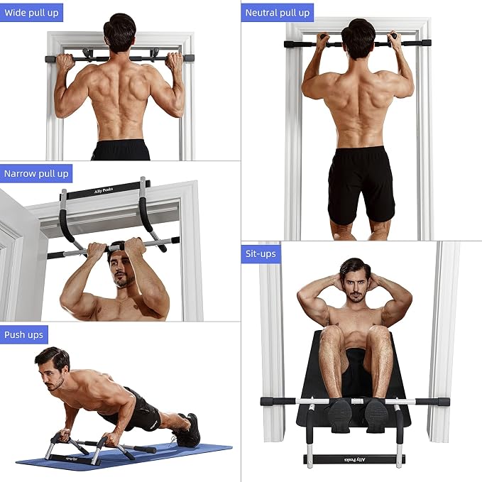 Ally Peaks Pull Up Bar for Doorway | Thickened Steel Max Limit 440 lbs Upper - Image 6