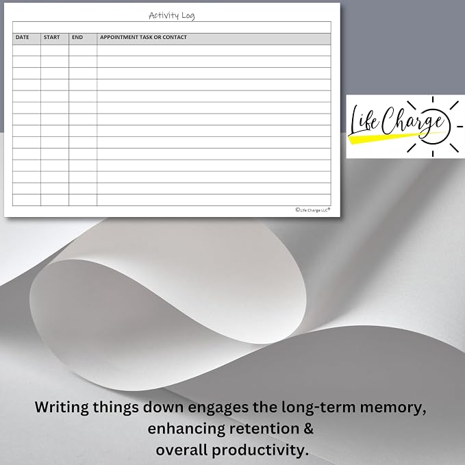 Activity Log Notepads Pad Planners to List a Task, Action or Contact. A - Field & Grace