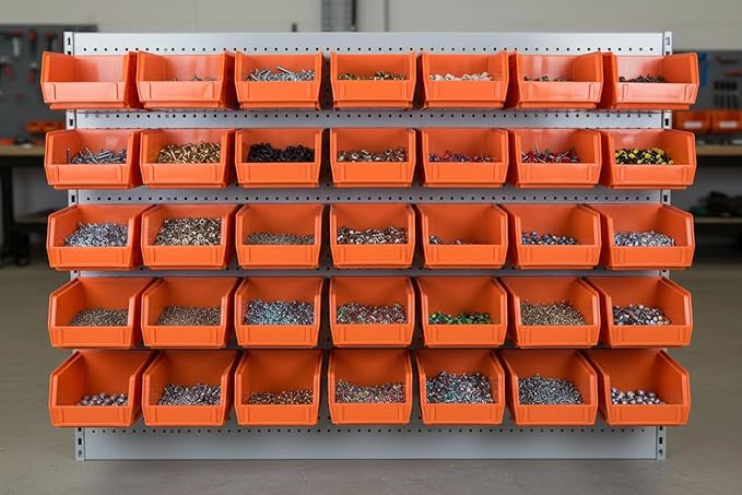 Hudson Exchange 7-1/2" x 4" x 3" Plastic Stackable Storage Bin and Hanging - Image 4
