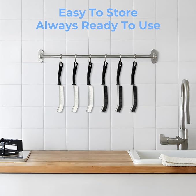 Crevice Cleaning Brush, Hard-Bristled Gap Scrub Brush, Toilet Gap Cleaning - Field & Grace