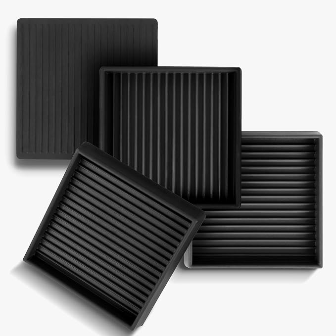 xxxHOLIC Non Slip Furniture Pads, 3” x 3” Black Square Rubber Grippers - Image 9