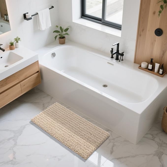 Yimobra Long Bathroom Rugs Non Slip Washable 44x24 Inch - Field & Grace