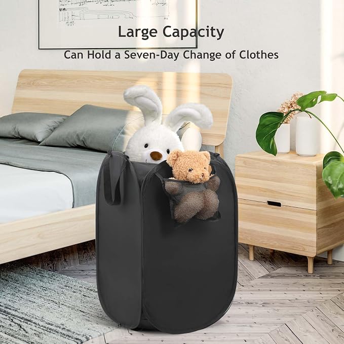 Upgraded Polyester Pop-up Laundry Hamper, 70L Quality Laundry Basket - Field & Grace